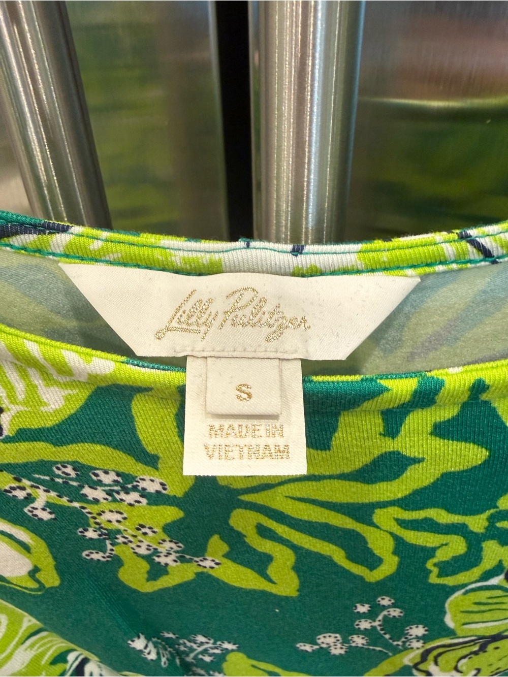 Lilly Pulitzer Green Floral Wrap-Style Long Sleeve Dress - Picture 6 of 7